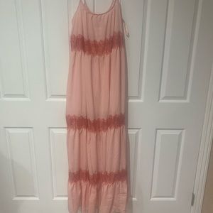 Free people  peach pink summer maxi dress